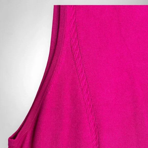 ELLEN TRACY 2X Sleeveless Knit Top In‎ Fuchsia  Plus Size - Picture 3 of 7